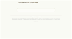 Desktop Screenshot of airambulance-india.com